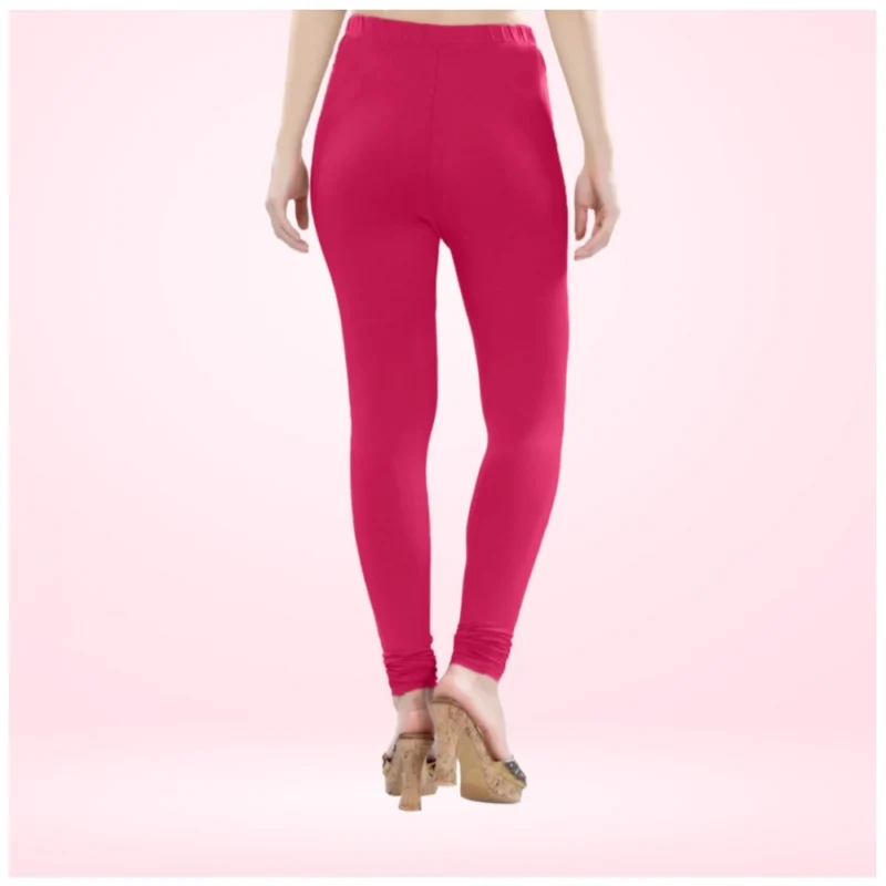 Generic Women's Cotton Blended Solid Churidar leggings (Rani) - Image 4