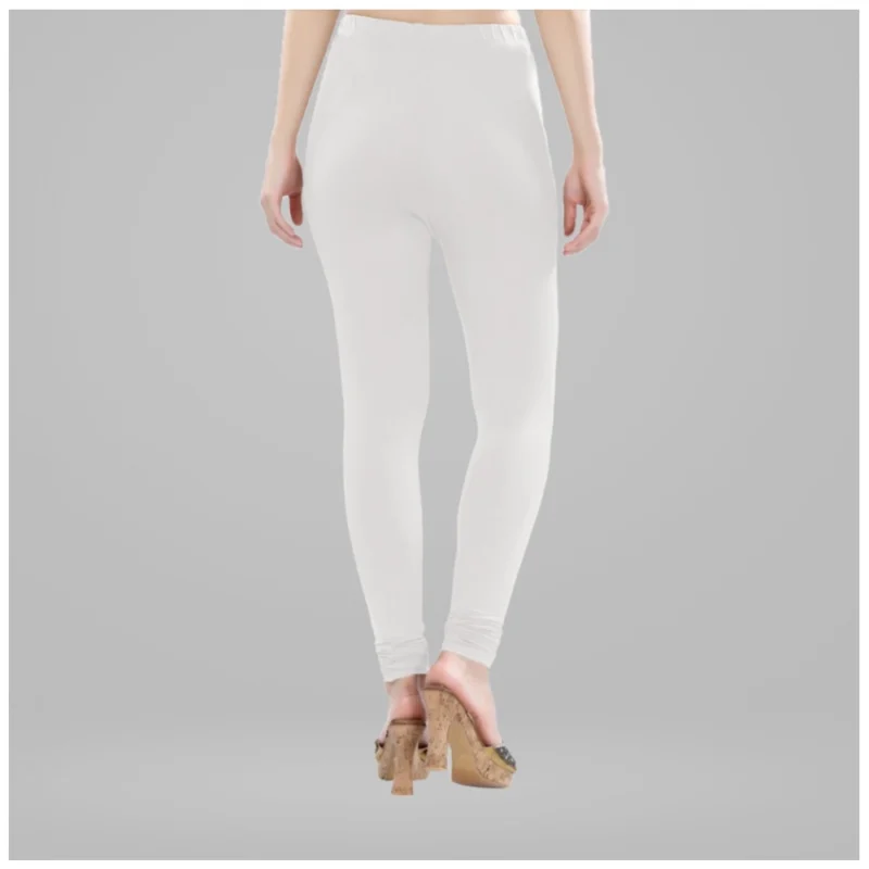 Generic Women's Cotton Blended Solid Churidar leggings (White) - Image 4