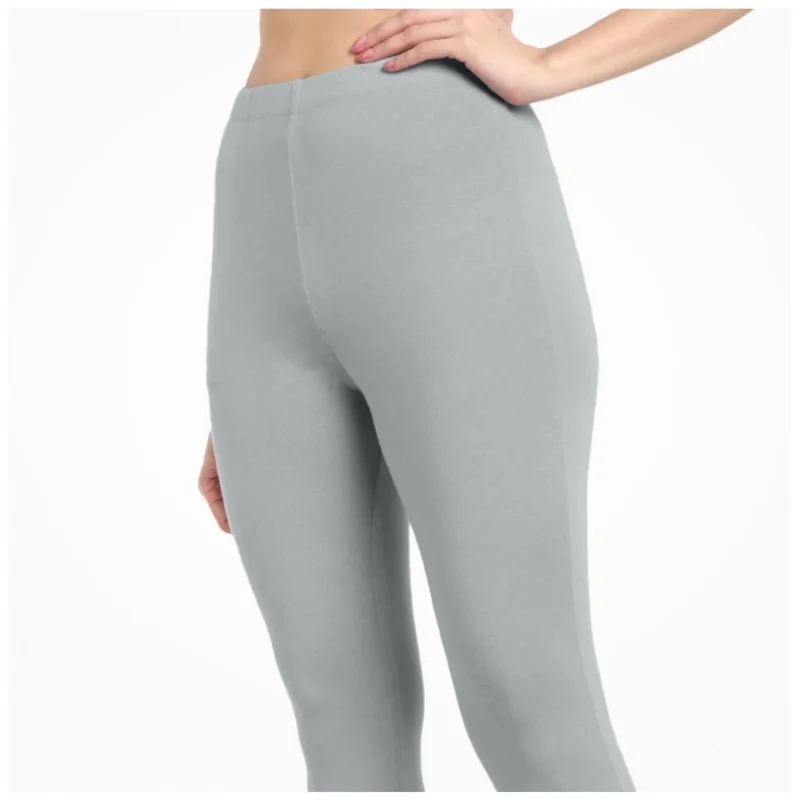 Generic Women's Cotton Blended Solid Ankle legging (Silver Gray) - Image 5