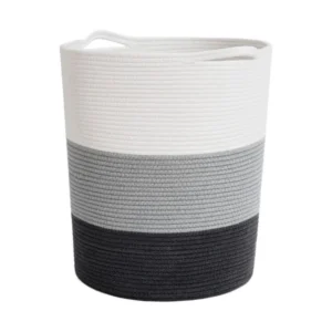 Generic Cotton Laundry Basket Pack of 1 Storage Basket For Clothes (Multicolor)