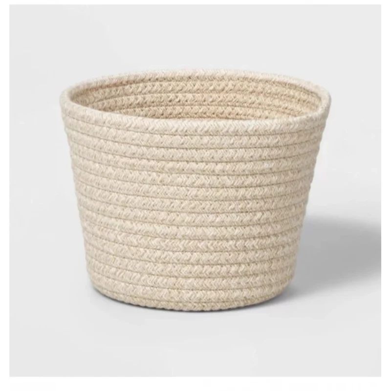 Generic Cotton White Pen Holder Pack of 1 Storage Basket For Clothes (White)