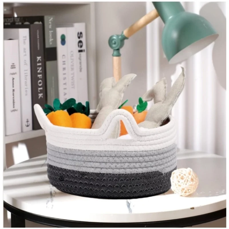 Generic Cotton Cat Basket Inch Pack of 1 Storage Basket For Clothes (Multicolor) - Image 2