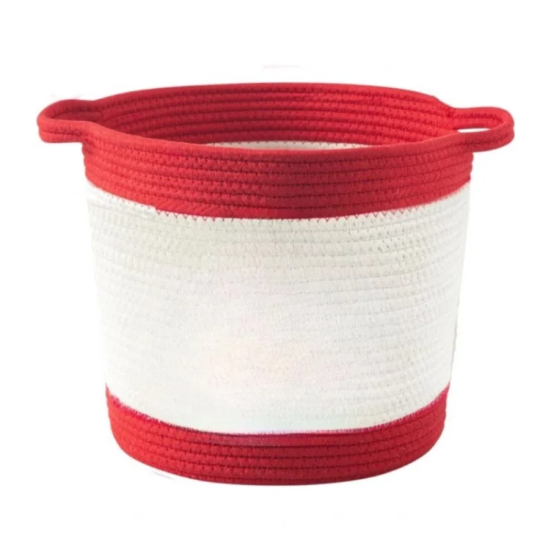 Generic Cotton Basket Pack of 1 Storage Basket For Clothes (Red) - Image 2