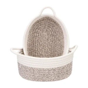 Generic Cotton Basket 2 Pcs Storage Basket For Clothes (White)