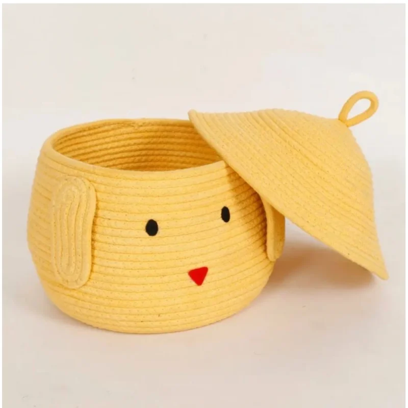 Generic Cotton Gudda Pack of 1 Storage Basket For Clothes (Yellow) - Image 3