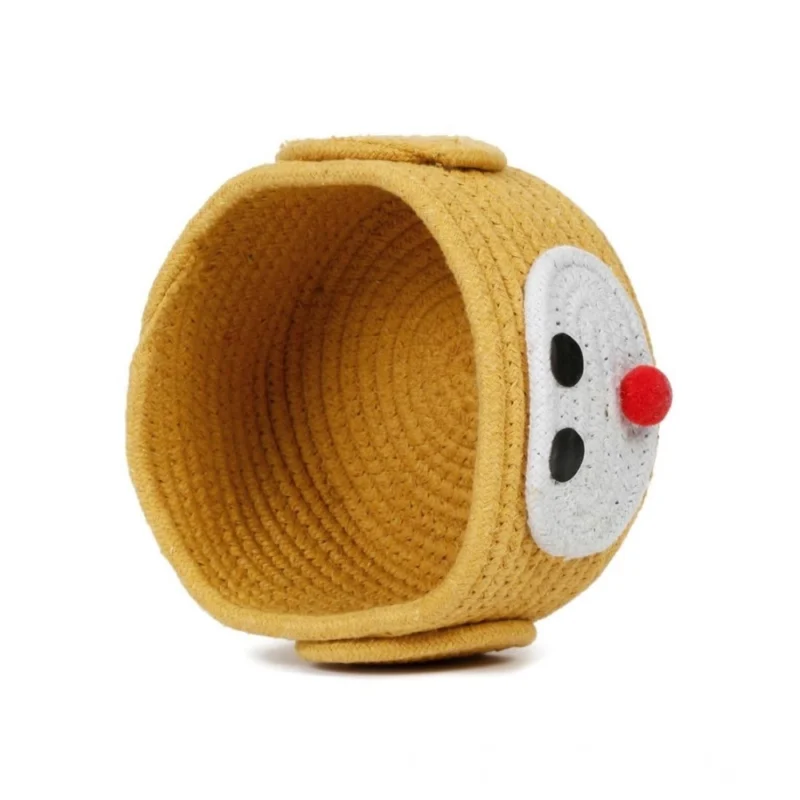 Generic Cotton Pen Holder Pack of 1 Storage Basket For Clothes (Yellow) - Image 2