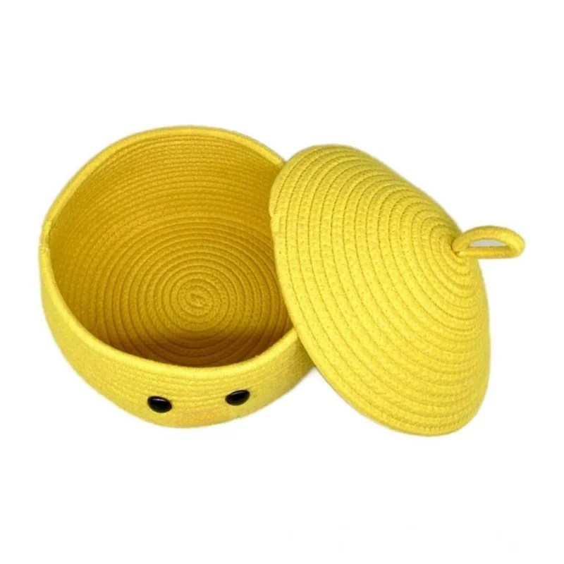 Generic Cotton Gudda Pack of 1 Storage Basket For Clothes (Yellow) - Image 3