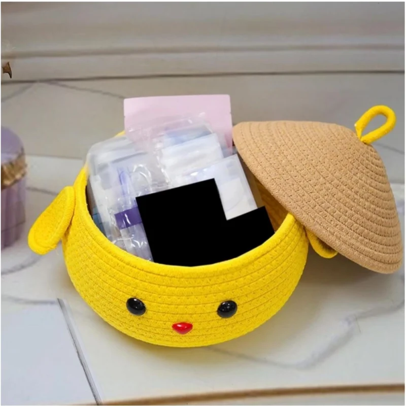 Generic Cotton Gudda Pack of 1 Storage Basket For Clothes (Yellow) - Image 2