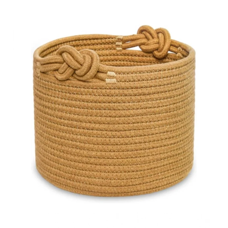 Generic Cotton Brown Basket Inch Pack of 1 Storage Basket For Clothes (Brown) - Image 2