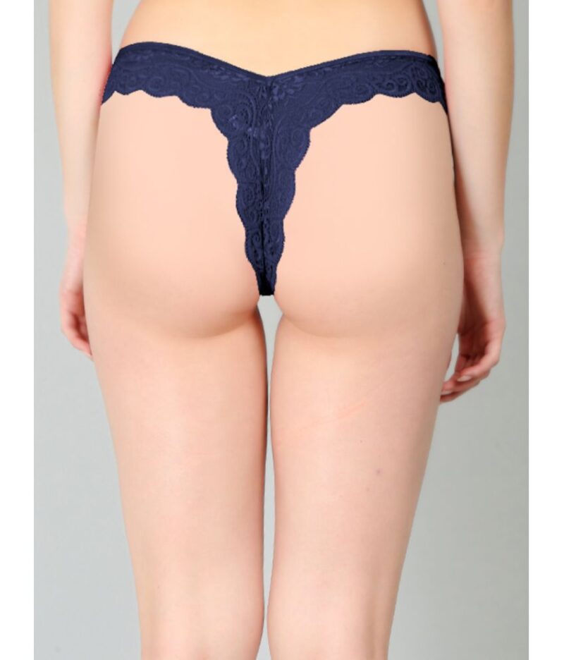 Blue Lace Design Women's Thongs ( Pack of 1 ) - Image 4