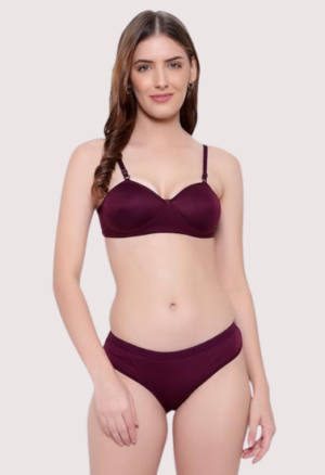 Padded Non-Wired Push-Up Bra Panty Set ( 2 Pack )