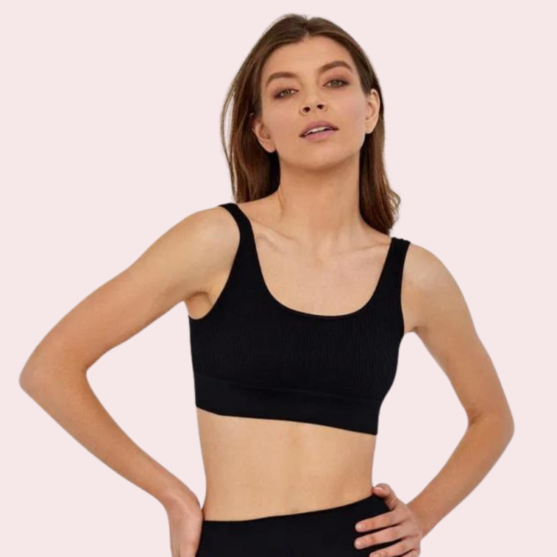 "Black"High Impact Seamless Perfect Fit Sports Bra - Image 2