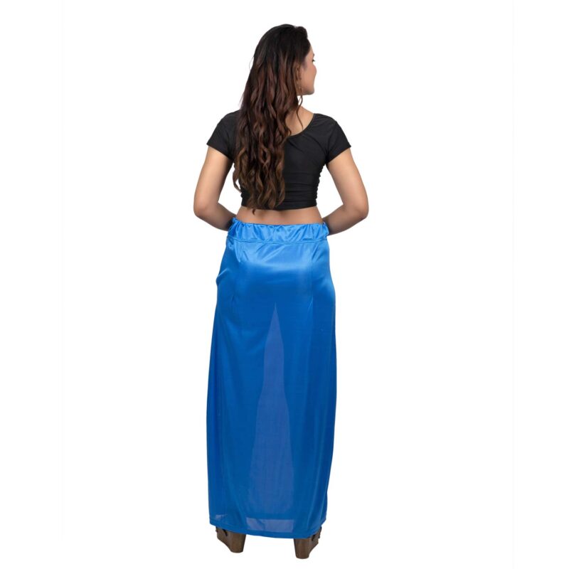 Ladies' Silk Saree Blue Petticoat - Image 3