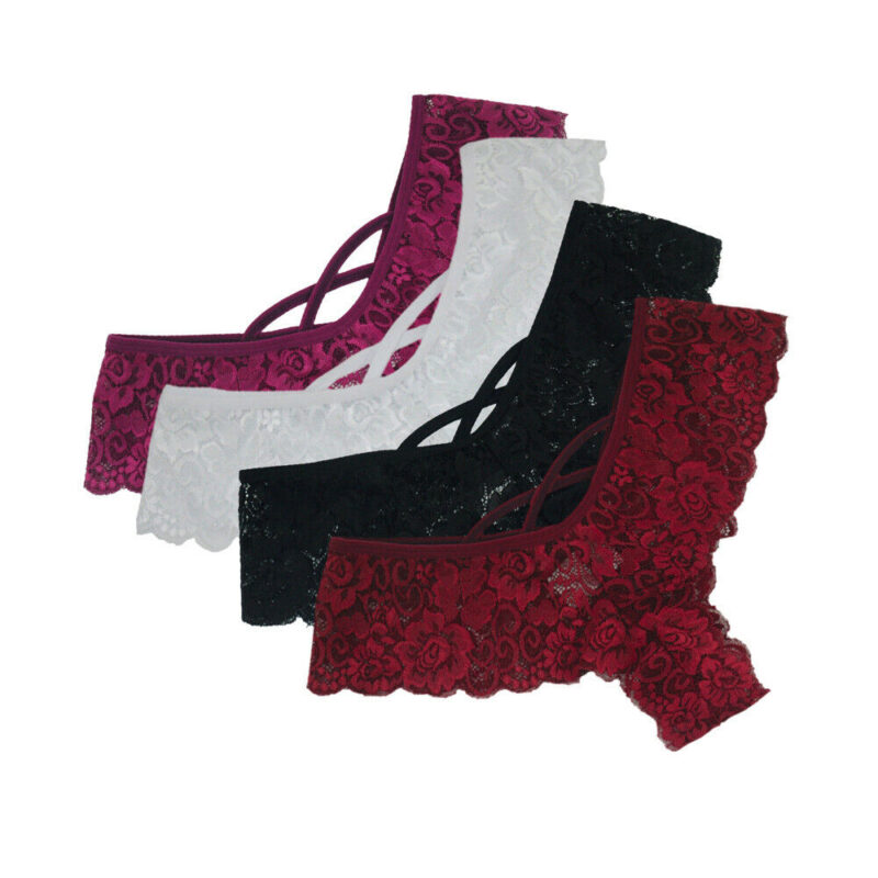 Elegant Lace Thongs Underwear Pack (of 4) - Image 3