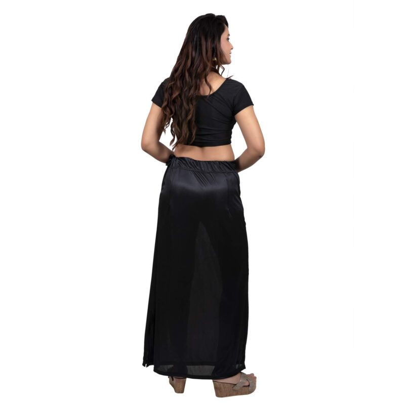 Indian Saree Satin Solid Fabric Petticoats Skirt For Her - Image 3