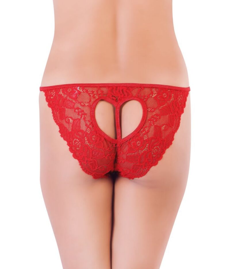 Beautiful Lace Red Women's Cheekies ( Pack of 1 ) - Image 3
