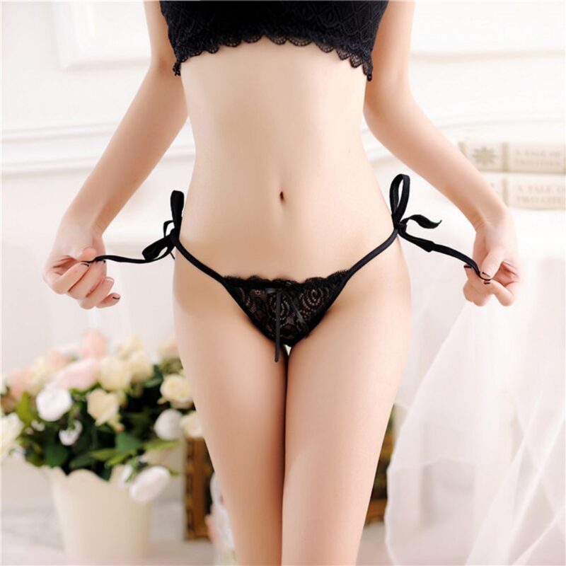 Thongs Briefs Lace Floral Transparent Panties - Image 2