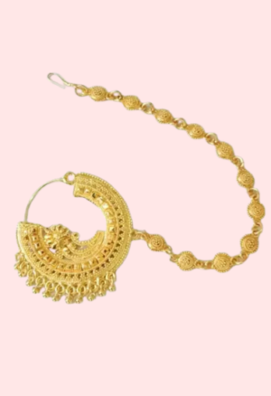 Uttarakhandi Round Nath Gold Plated Accessory