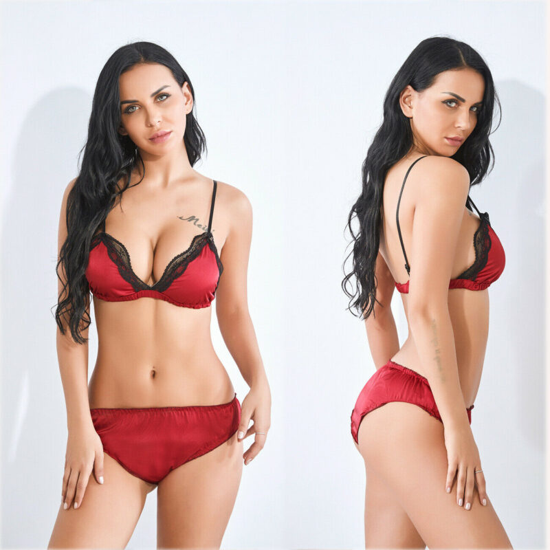 French Daina Premium Satin Bra and Panty Duo - Image 3