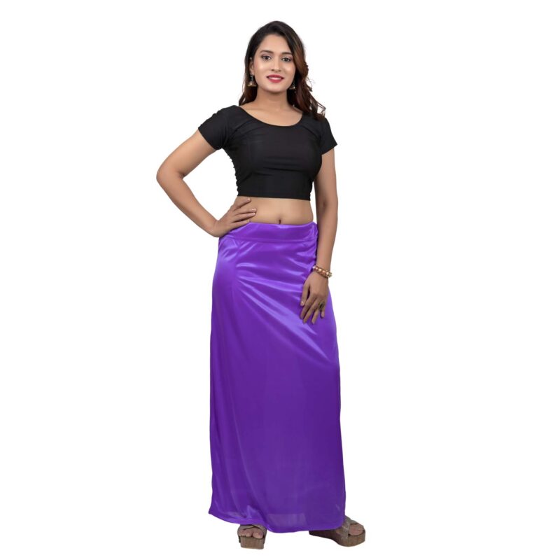 Indian Silk Saree's Satin Petticoat for Women - Image 2