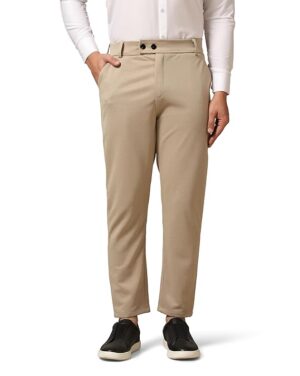 Men's Regular Casual Beige Pants