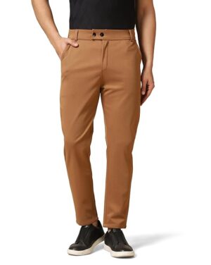 Men's Regular Casual Brown Pants
