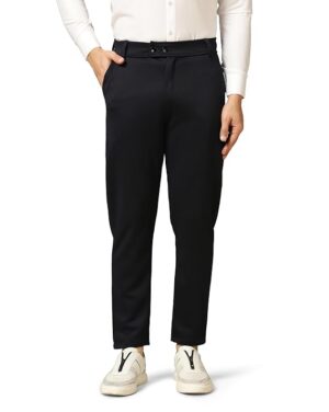 Men's Regular Casual Navy Blue Pants