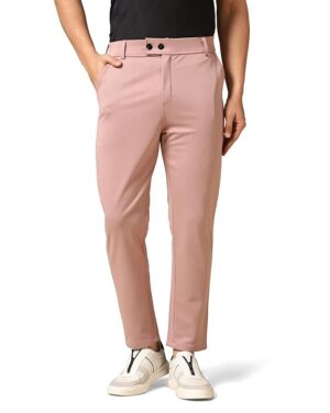 Men's Regular Casual Pink Pants