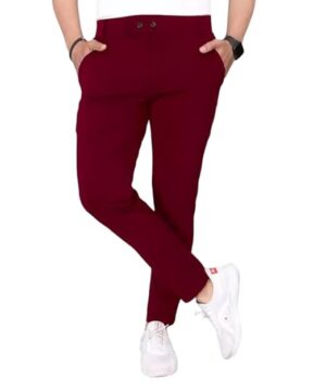 Men Formal Maroon Pants