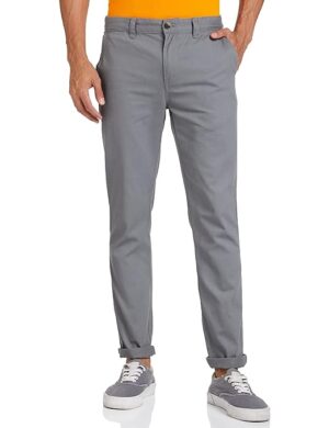 Men Casual Cotton Grey Pants