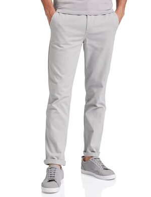 Men Casual Cotton Light Grey Pants