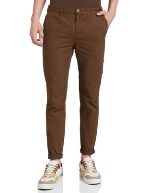 Men Casual Cotton Brown Pants