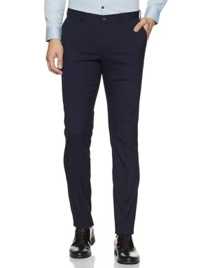 Men's Stretchable Formal Dark Blue Pants
