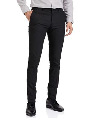 Men's Stretchable Formal Dark Charcoal Pants