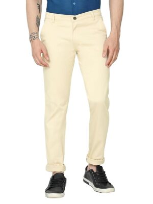 Men's Soft Cotton Beige Pant