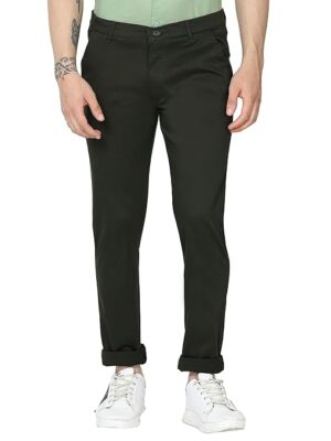 Men's Soft Cotton Bottle Green Pant