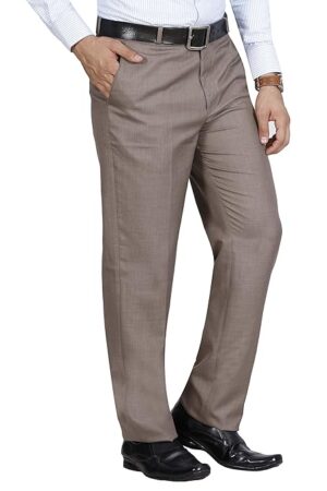 Men's Solid Formal Beige Pants