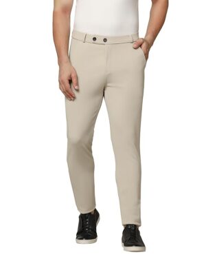 Men's Regular Fit Causal Beige Trouser