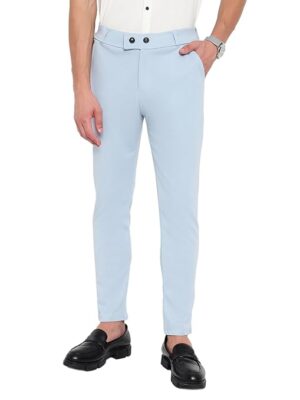 Men Regular Casual Sky Blue  Pants