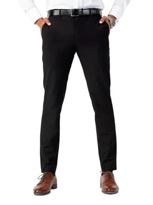 Men Stylish Slim Fit Black Pants