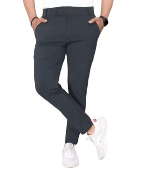 Men Formal Dark Grey Pants