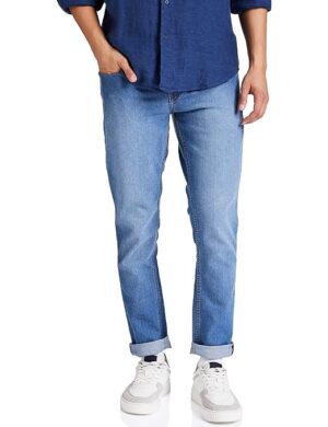 Men Cotton Lycra Blue Stretchable Jeans