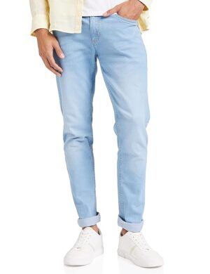 Blue Men Cotton Lycra Stretchable Jeans