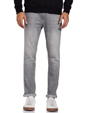 Classic Grey Men Cotton Rich Stretchable Jeans