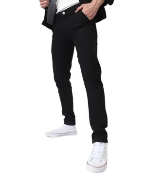 Fashion Men's Slim Fit Black Stretch Jeans