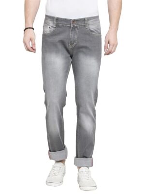 Comfortable Grey Stretchable Casual Denim Jeans