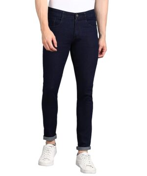 Blue Men's Slim Fit Denim  Stretchable Jeans