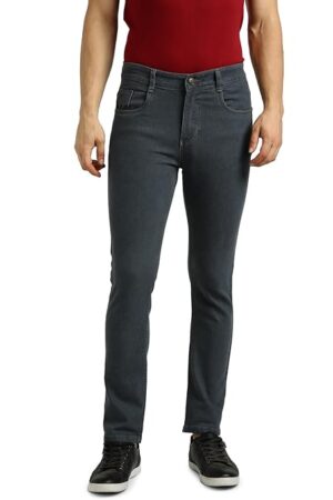 Classy Slim Fit Men Grey Denim Stretchable Jeans