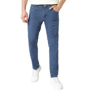 Best Blue Men's Slim Fit Washed Jeans
