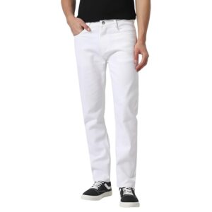 White Fashion  Stretchable  Men's Slim Fit Denim Jeans